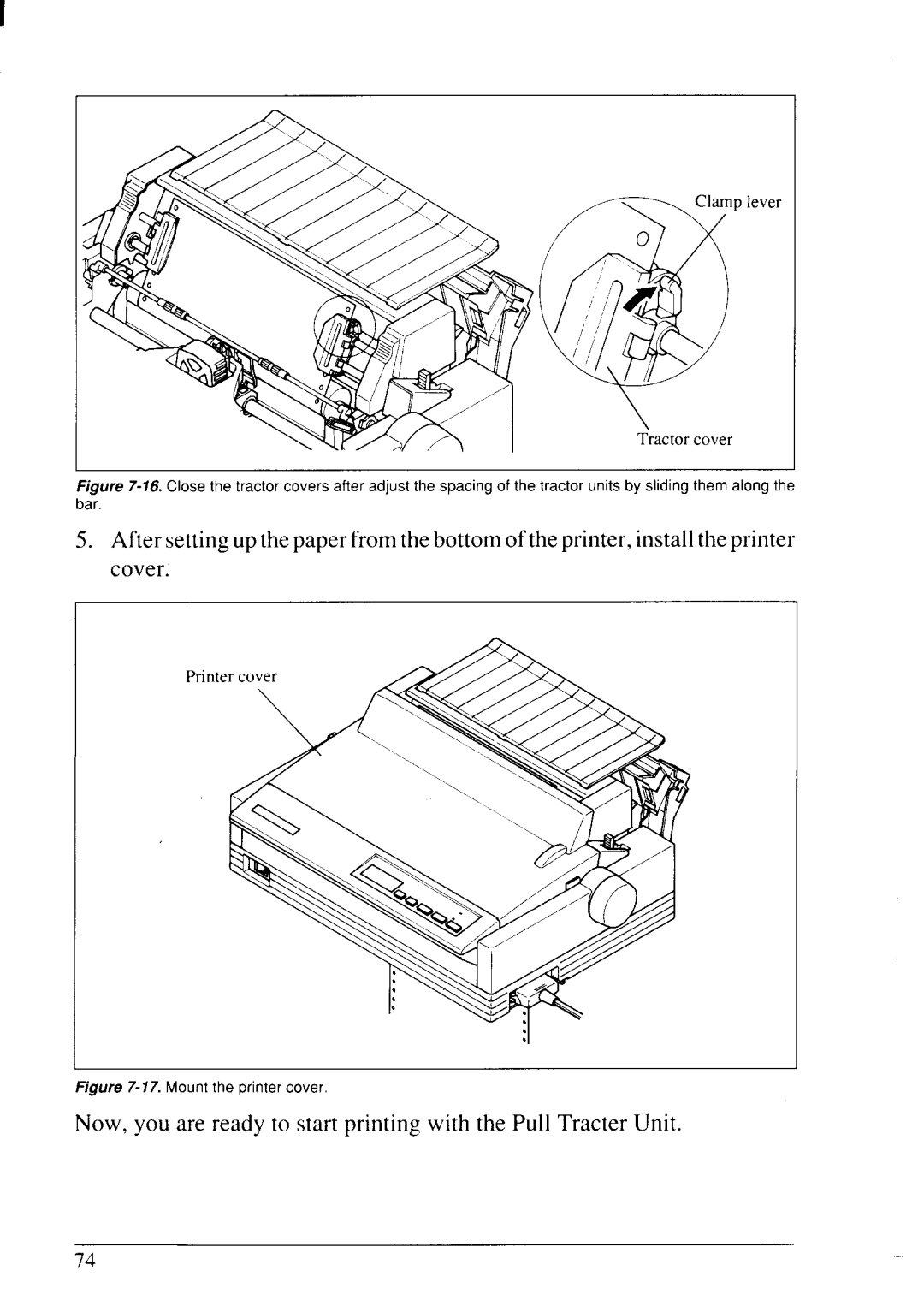 Star Micronics NX-2430 manual Mount the printer cover 