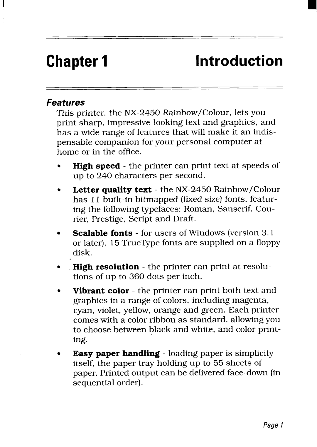 Star Micronics NX-2450 manual 