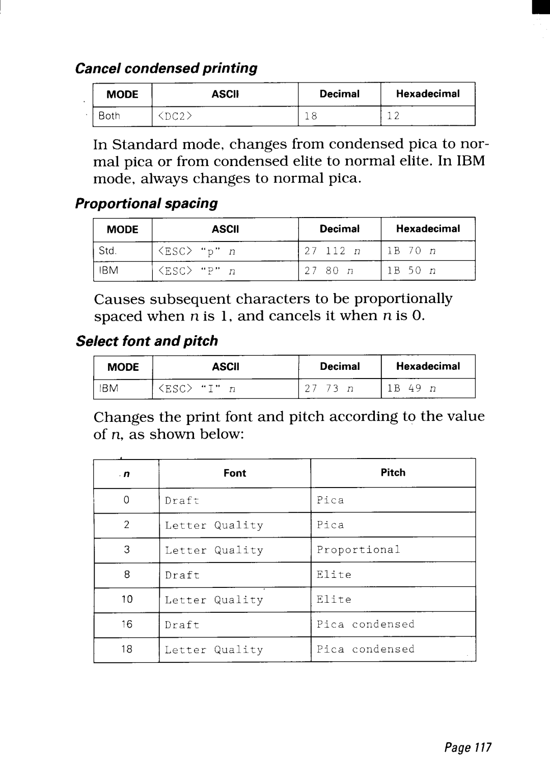 Star Micronics NX-2450 manual Cancelcondensedprinting 