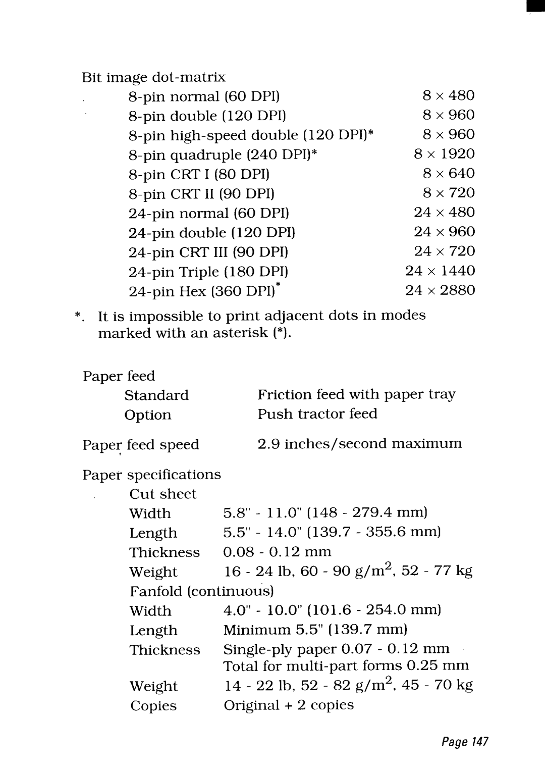 Star Micronics NX-2450 manual Page147 