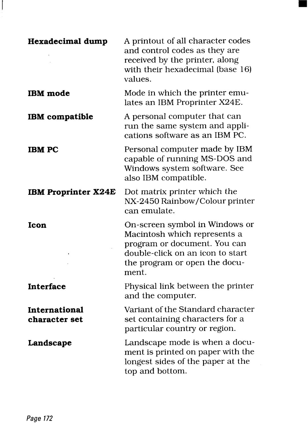 Star Micronics NX-2450 manual Ibm Pc 