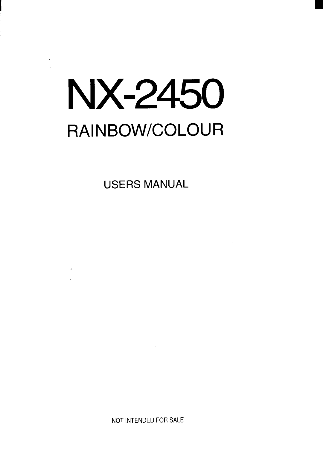 Star Micronics NX-2450 manual 