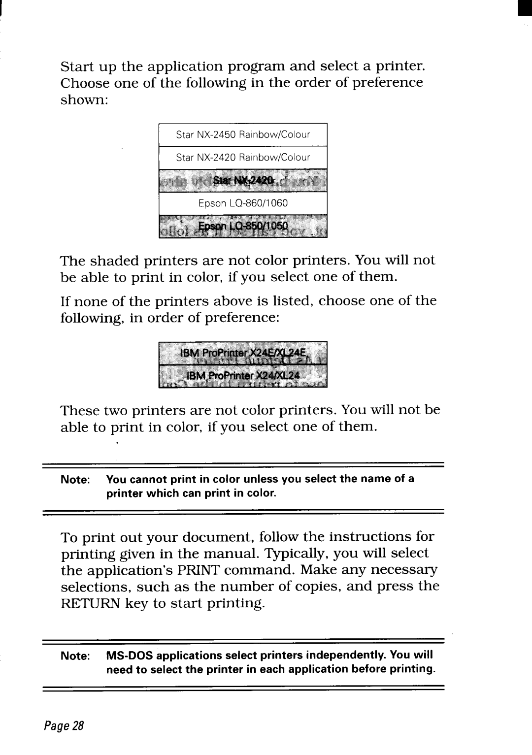 Star Micronics NX-2450 manual 