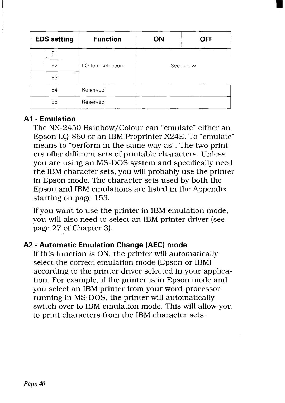 Star Micronics NX-2450 manual 