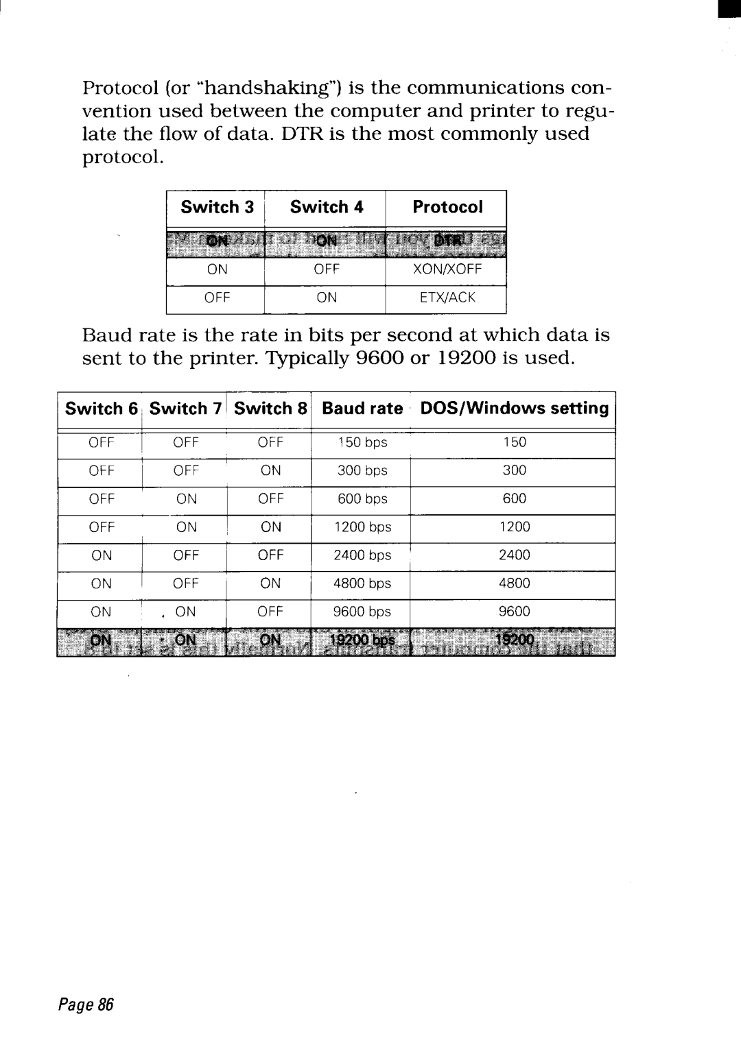 Star Micronics NX-2450 manual 300, Page86 