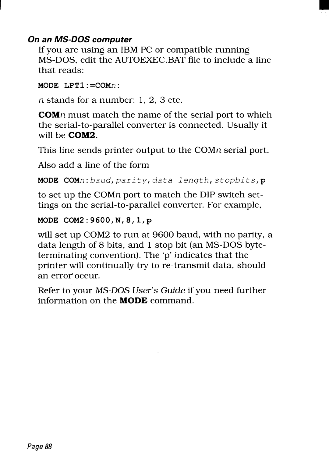 Star Micronics NX-2450 manual Page88 