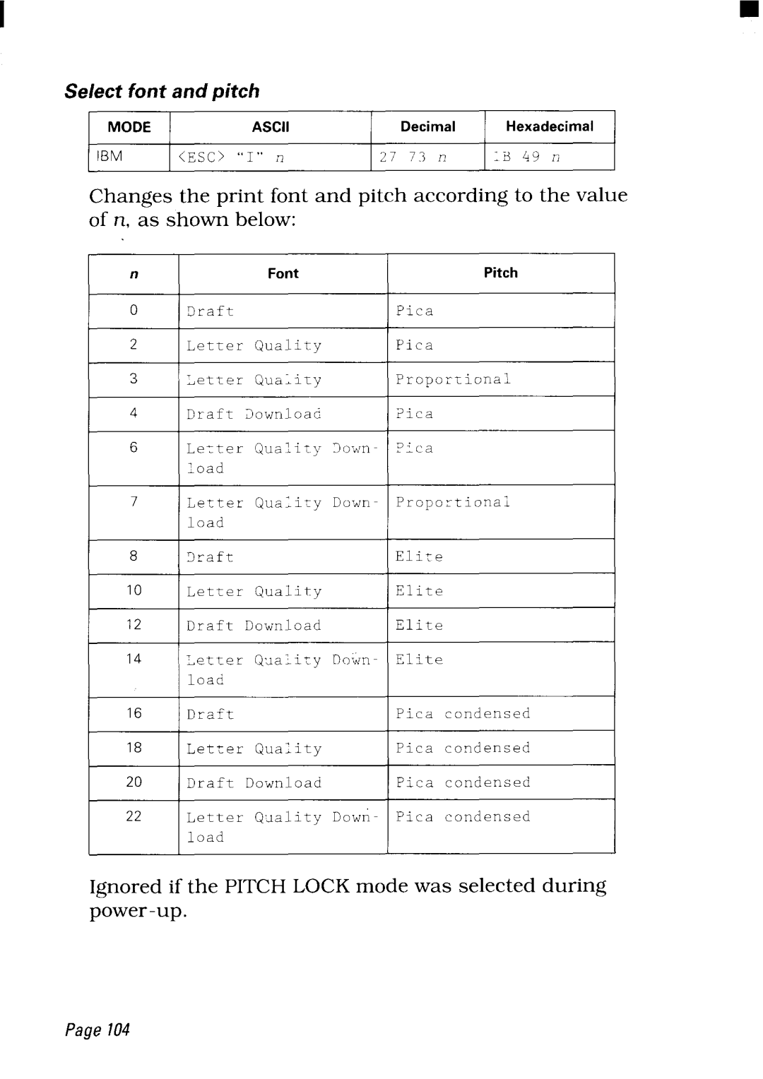 Star Micronics NX-2480 user manual N, as shown below 