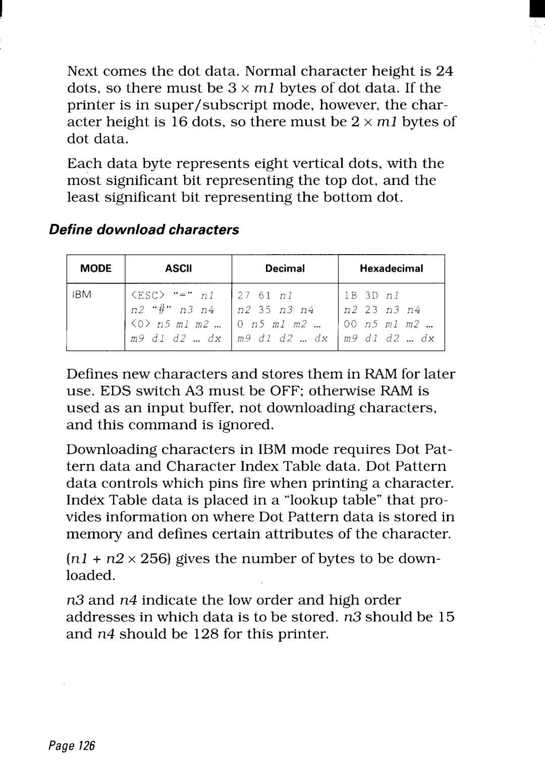 Star Micronics NX-2480 user manual = n Rn2 