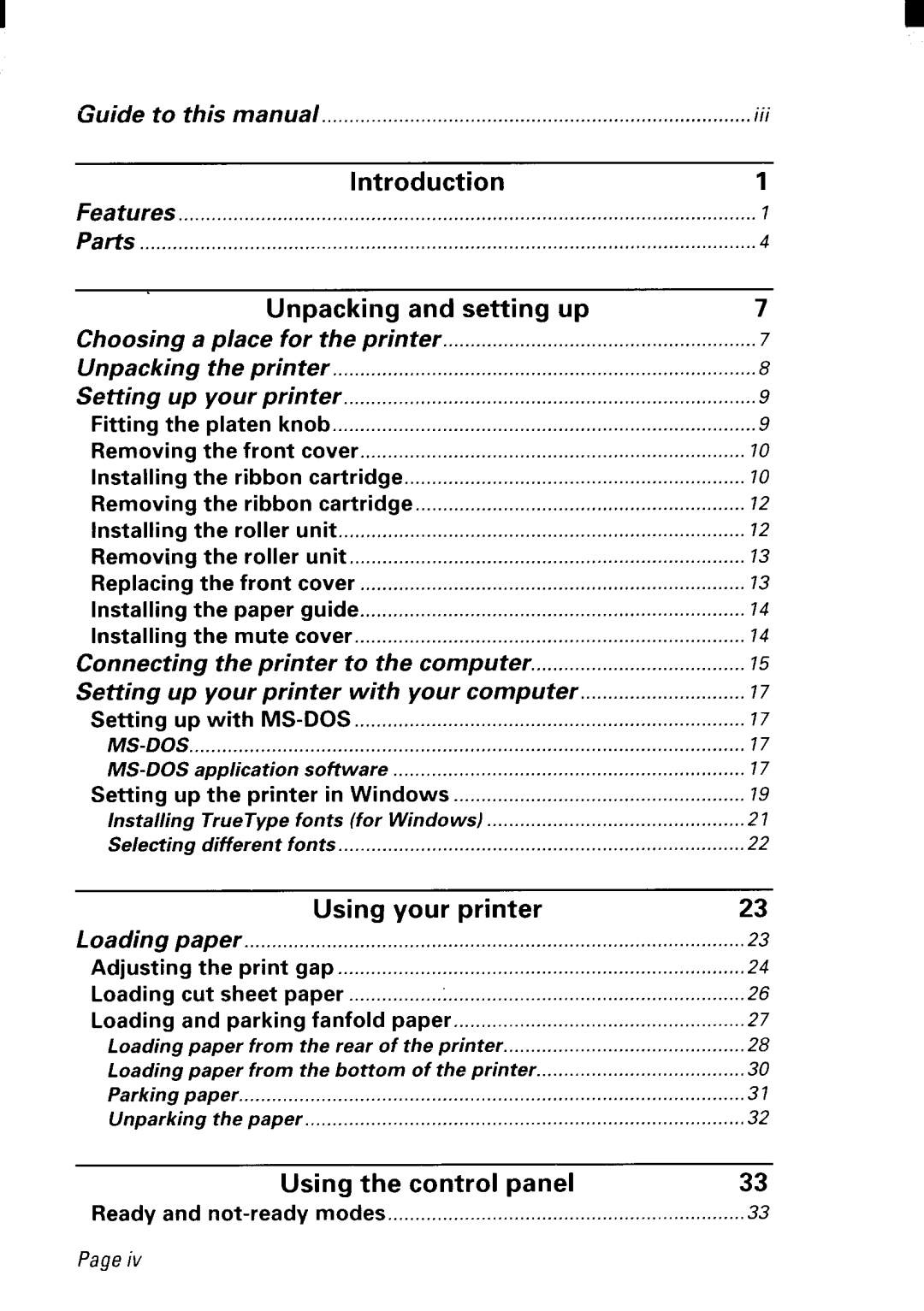 Star Micronics NX-2480 user manual Introduction, Unpacking, Using your, Using Control panel 