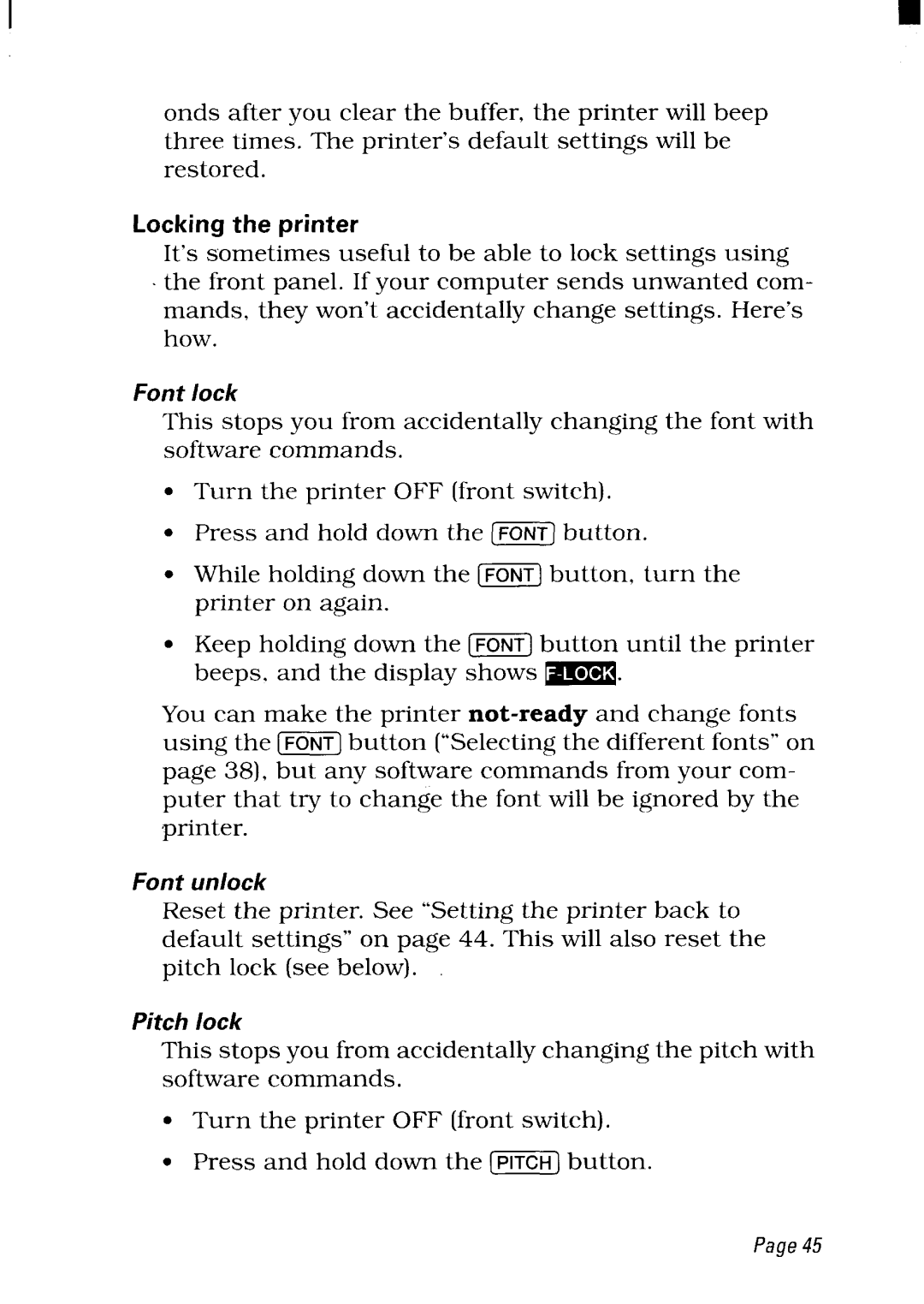 Star Micronics NX-2480 user manual 