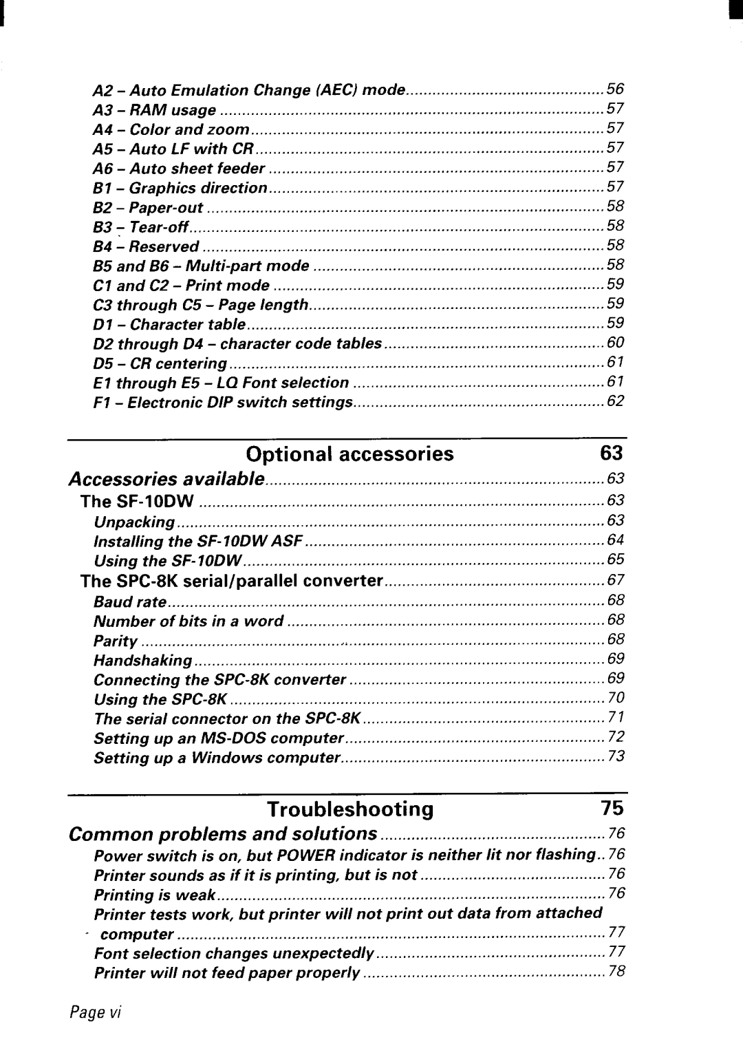 Star Micronics NX-2480 user manual Optional Accessories 