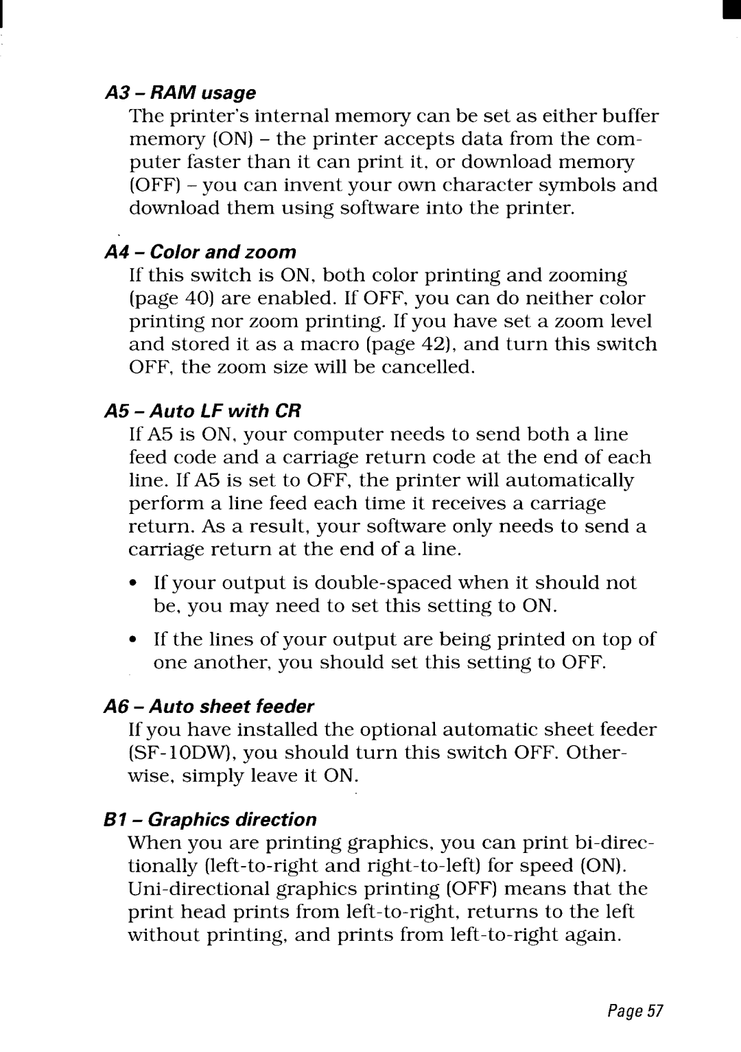 Star Micronics NX-2480 user manual 