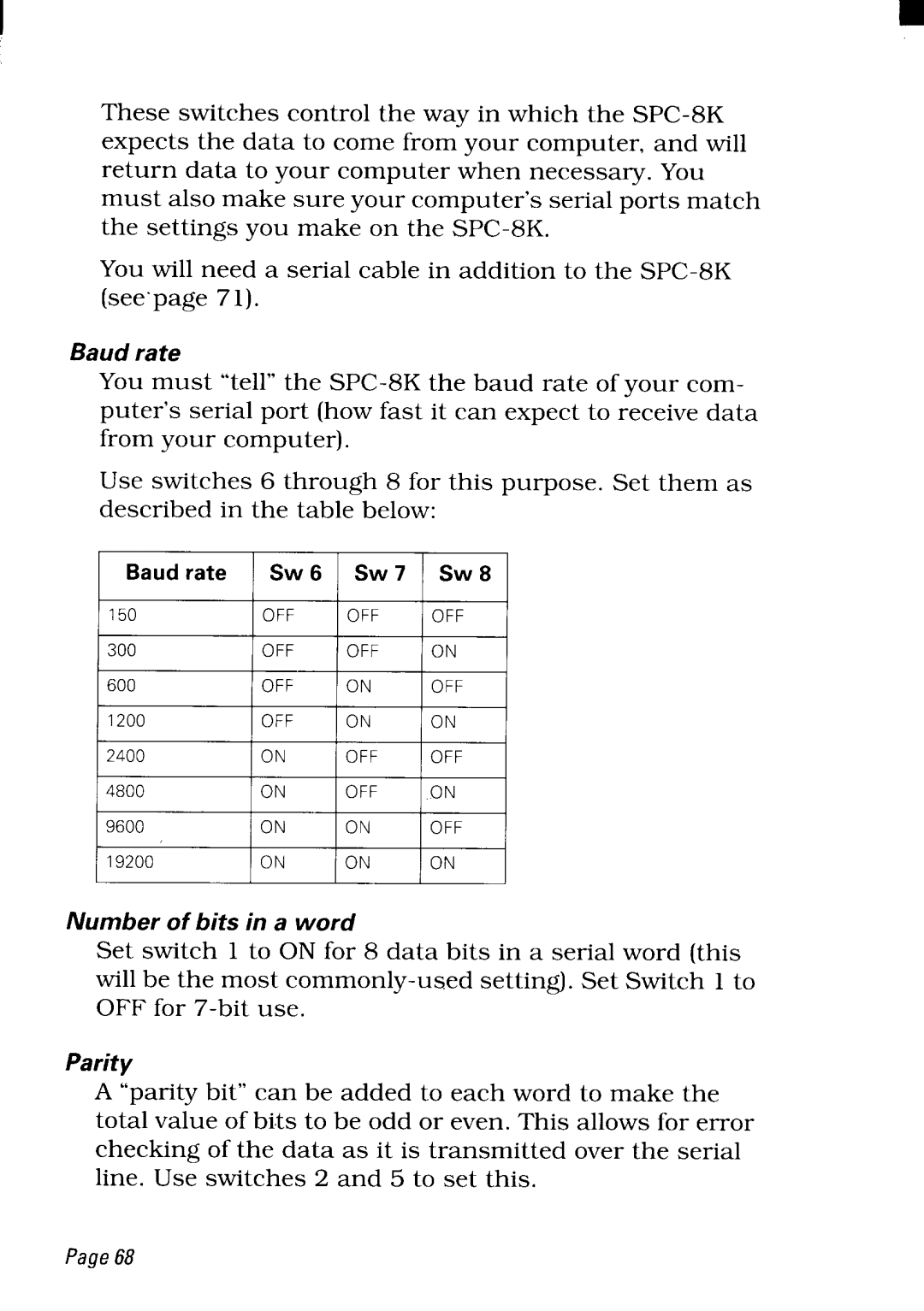 Star Micronics NX-2480 user manual B i a w 