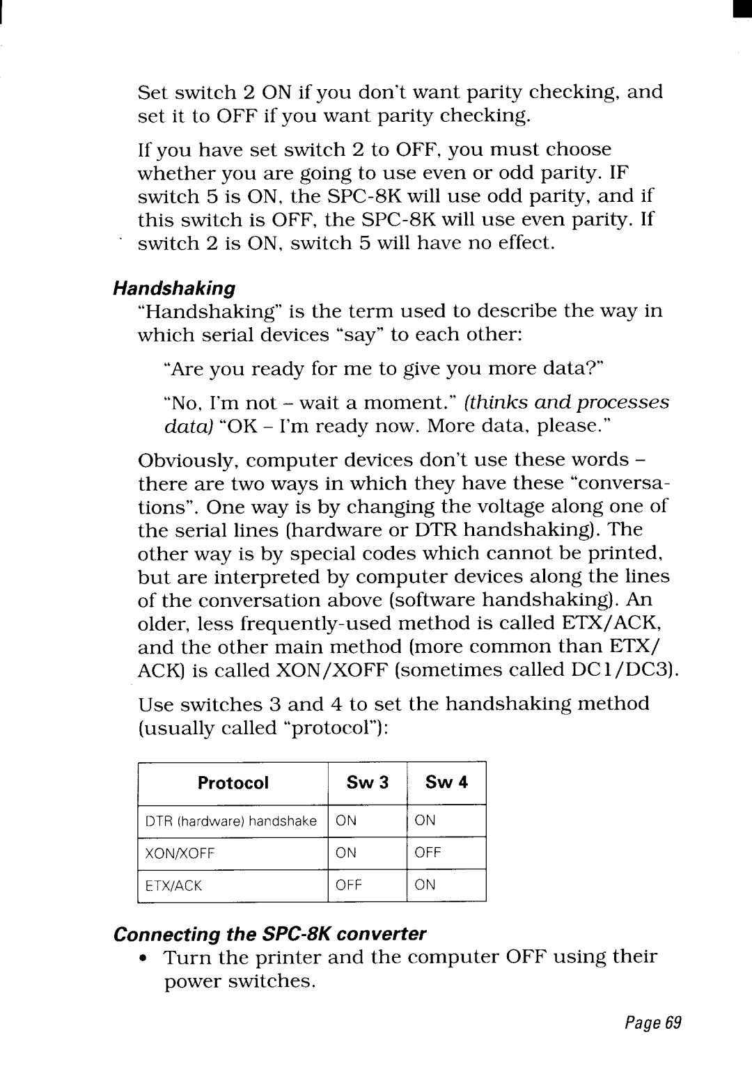 Star Micronics NX-2480 user manual W a m 