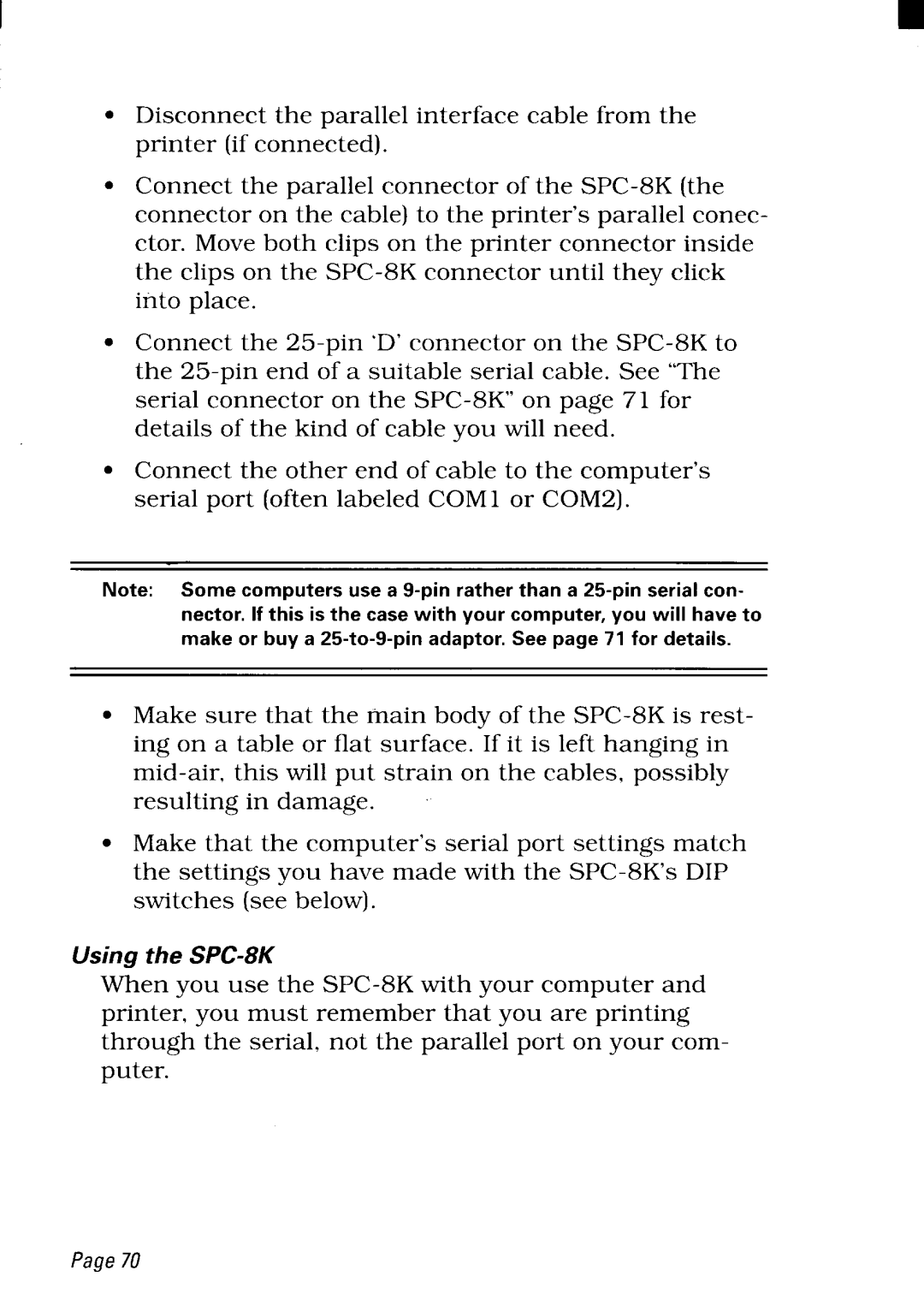 Star Micronics NX-2480 user manual H t 