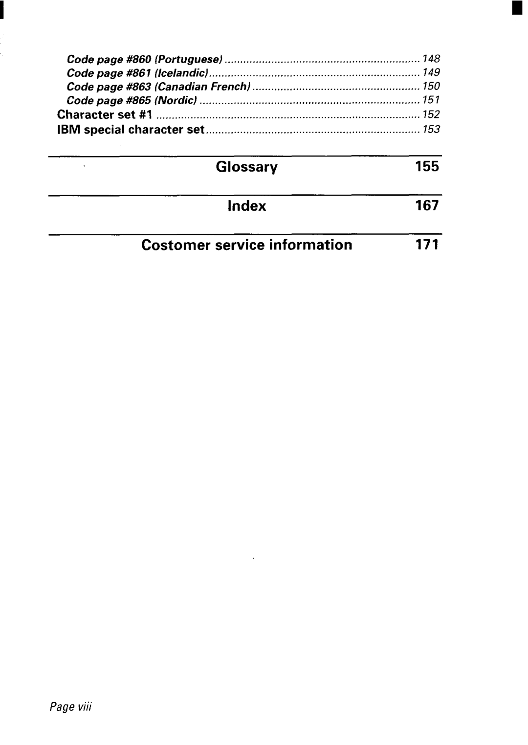 Star Micronics NX-2480 user manual Glossary155 Index167 Costumer service information 171 