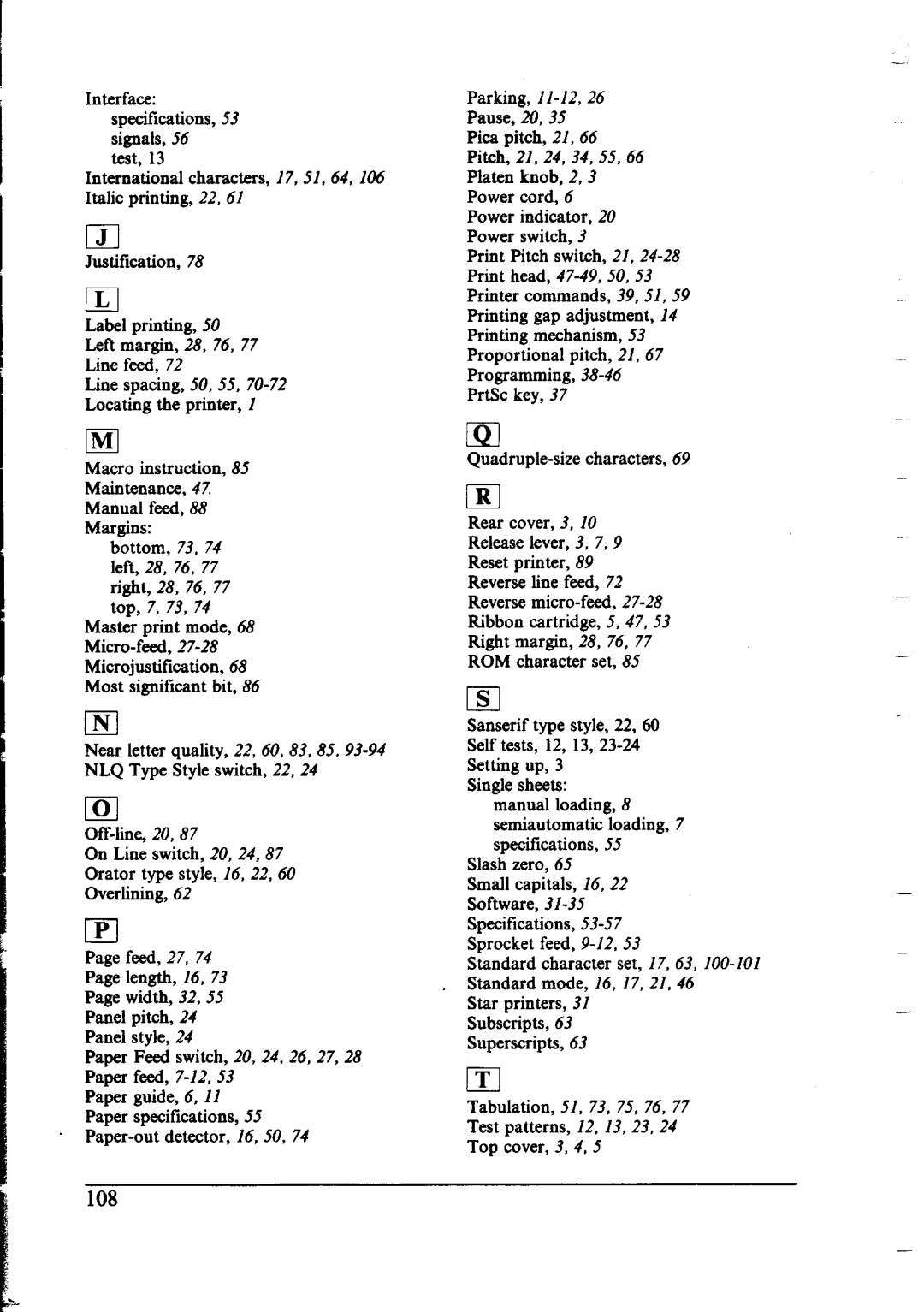 Star Micronics NX-I 00011 manual 108 