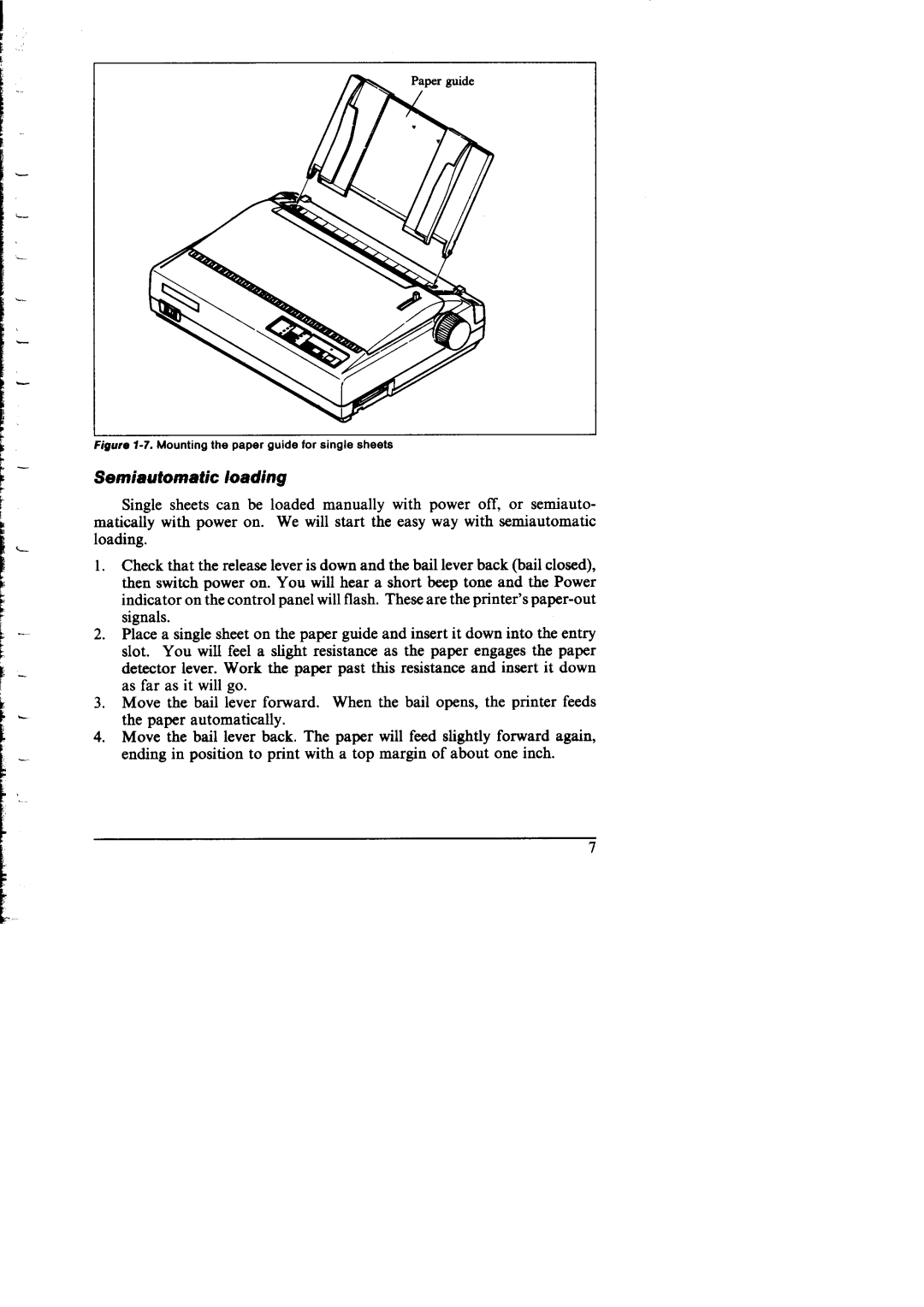 Star Micronics NX-I 00011 manual Semiautomatic loading 