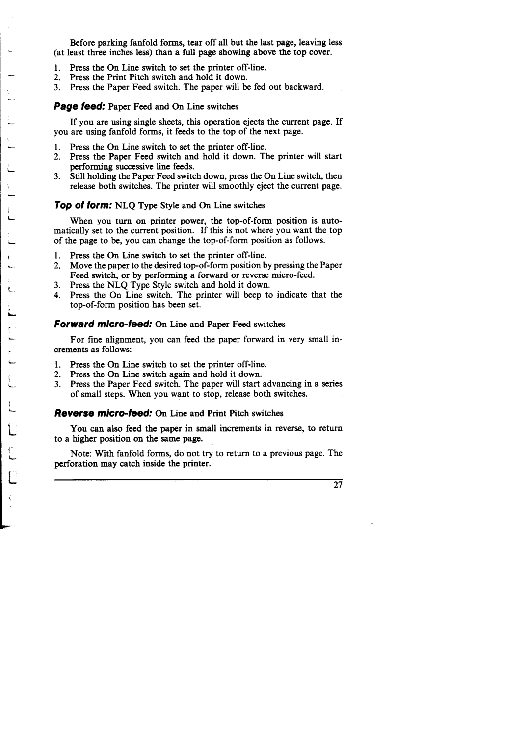 Star Micronics NX-I 00011 manual 