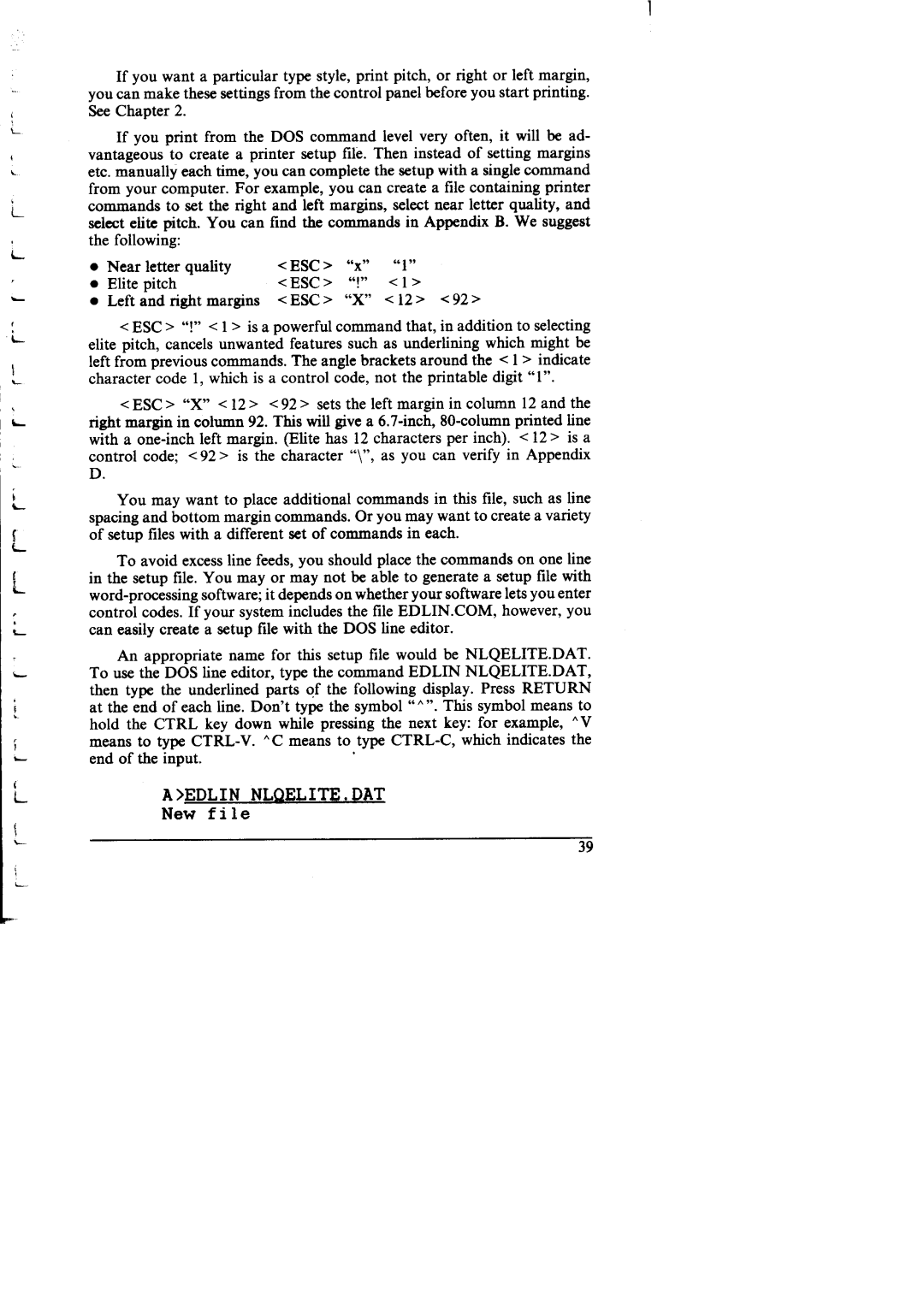 Star Micronics NX-I 00011 manual Aedlin Nlqelite . DAT 