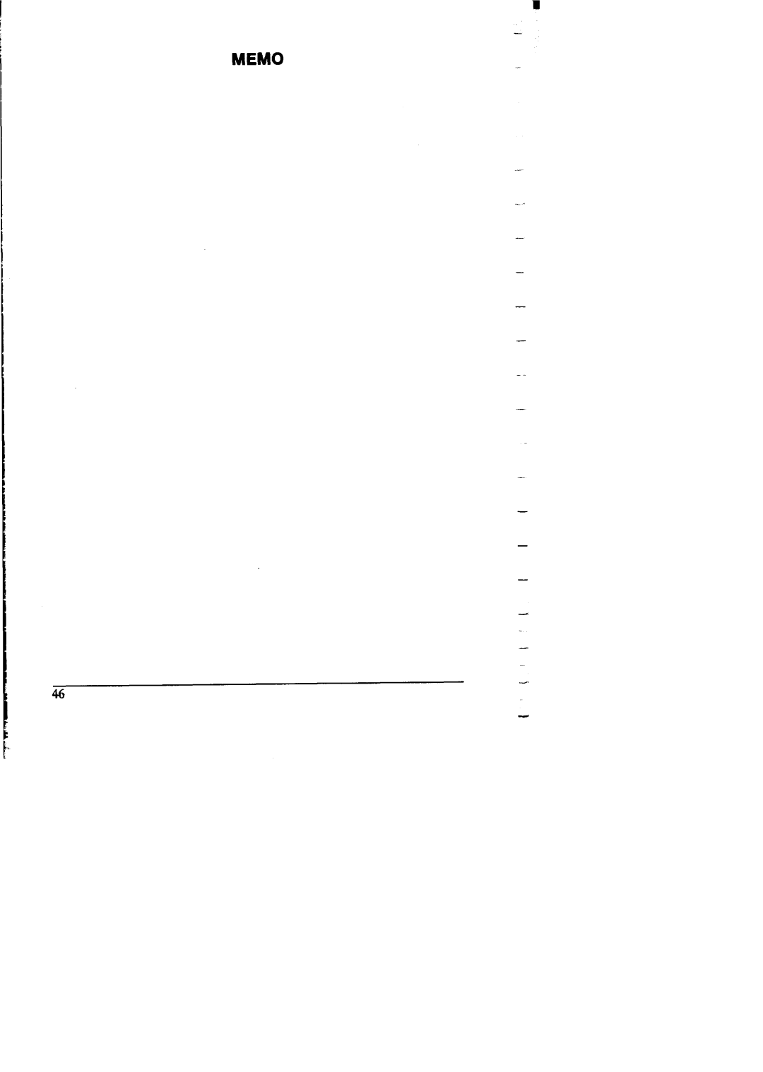 Star Micronics NX-I 00011 manual Memo 