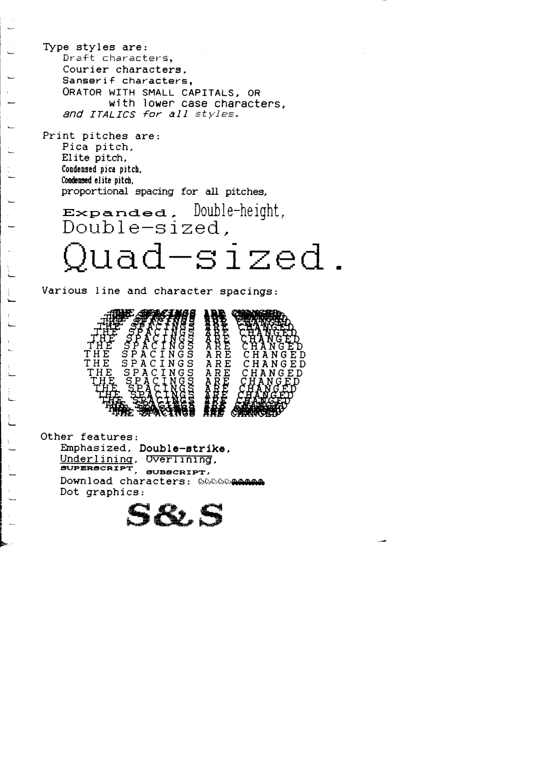 Star Micronics NX-I 00011 manual Quad- siz~d 