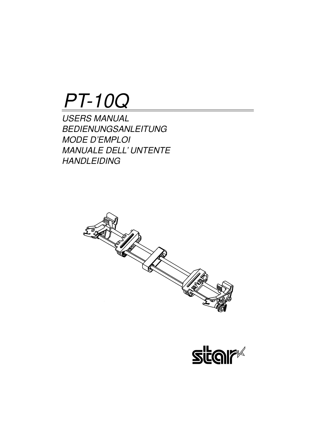 Star Micronics PT-10Q user manual 
