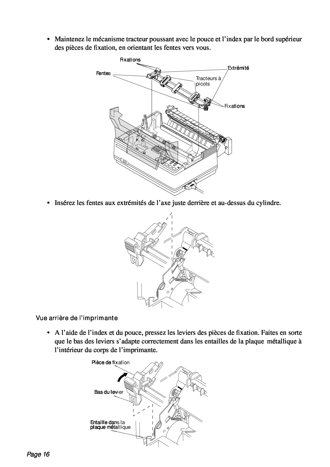 Star Micronics PT-10Q user manual l’intérieur du corps de l’imprimante, Page 