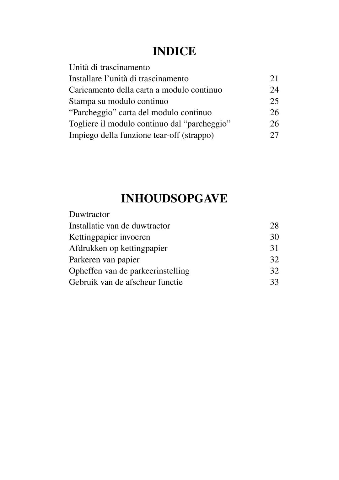 Star Micronics PT-10Q user manual Indice 