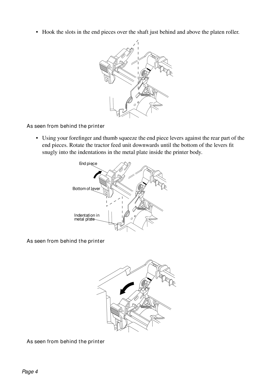 Star Micronics PT-10Q user manual As seen from behind the printer 