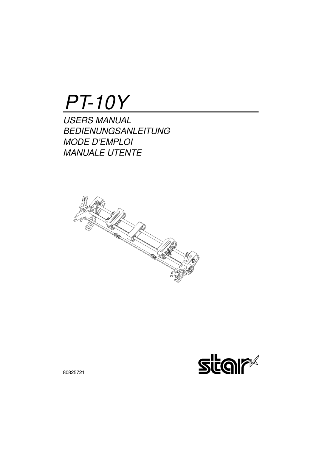 Star Micronics PT-10Y user manual 