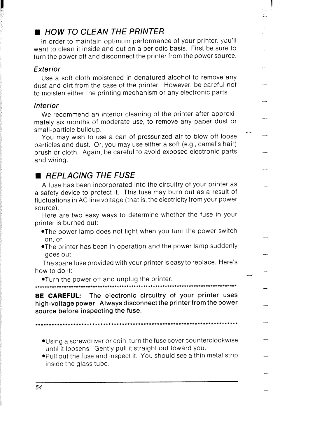 Star Micronics SB-10 user manual Exterior, Interior 