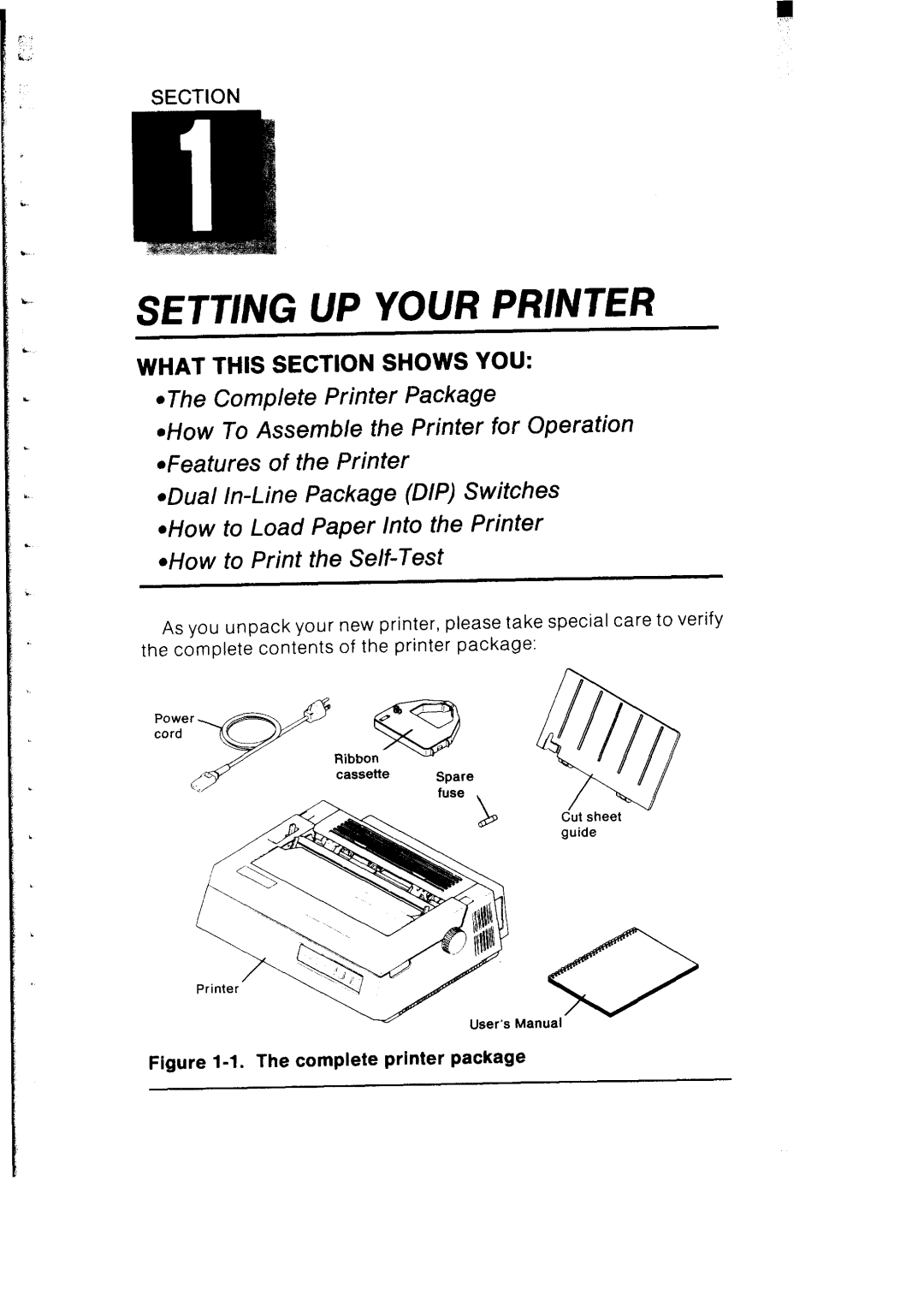 Star Micronics SB-10 user manual Setting UP Your Printer 