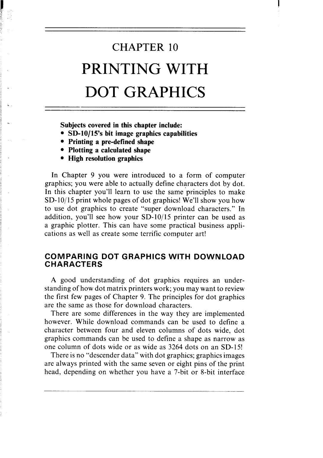 Star Micronics SB-15 user manual Printing with DOT Graphics 