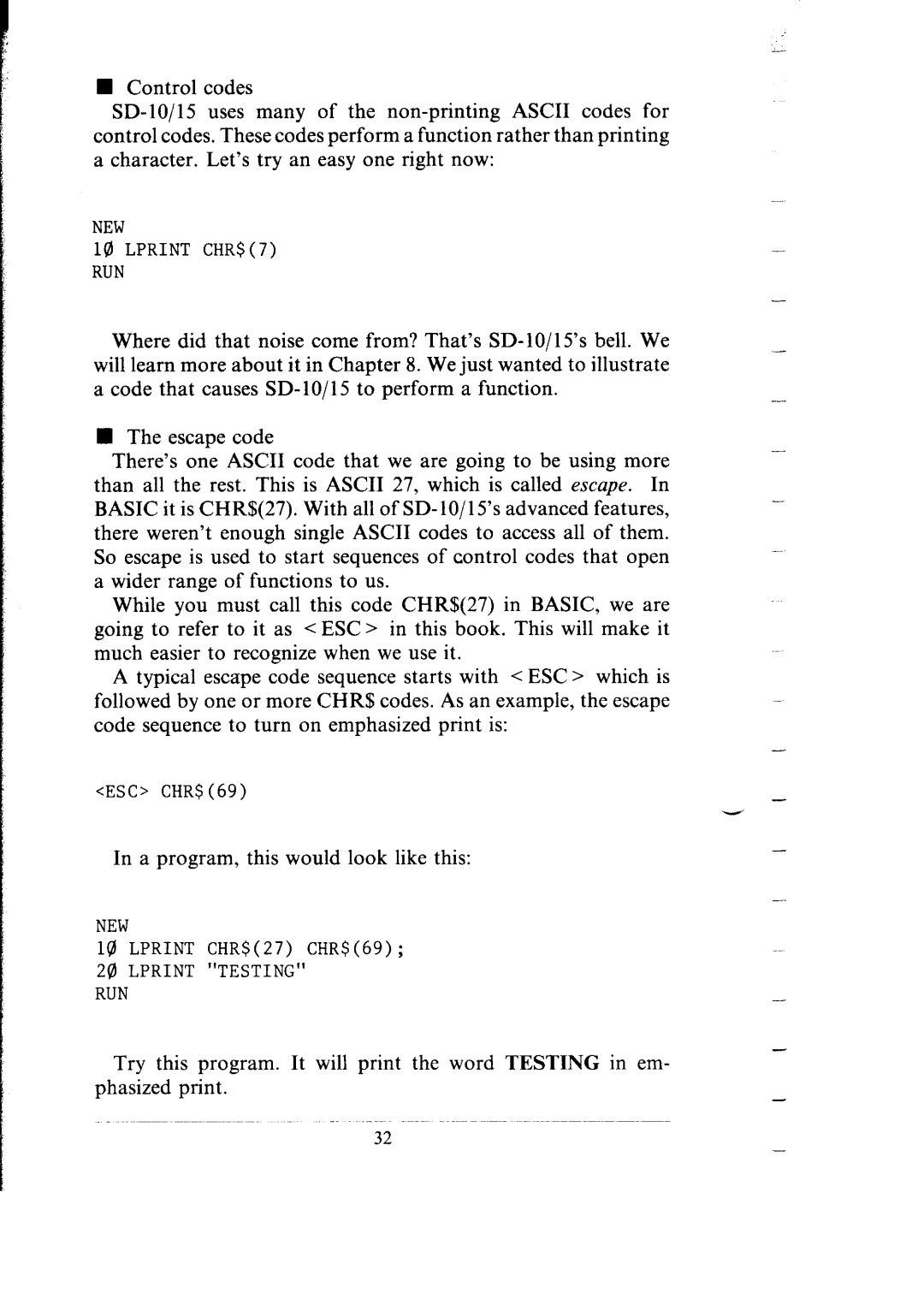 Star Micronics SB-15 user manual A program, this would look like this 