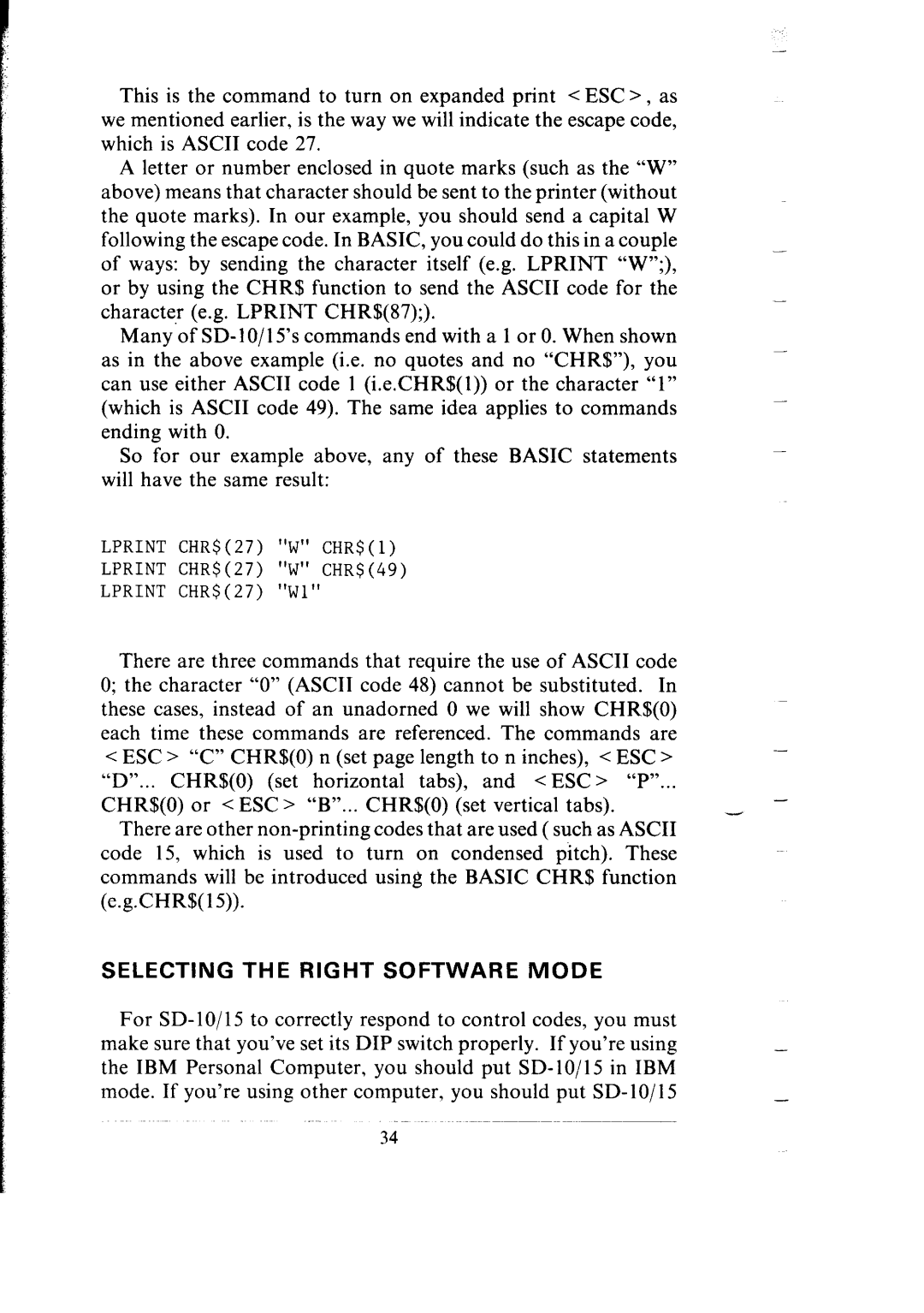 Star Micronics SB-15 user manual Selecting the Right Software Mode 