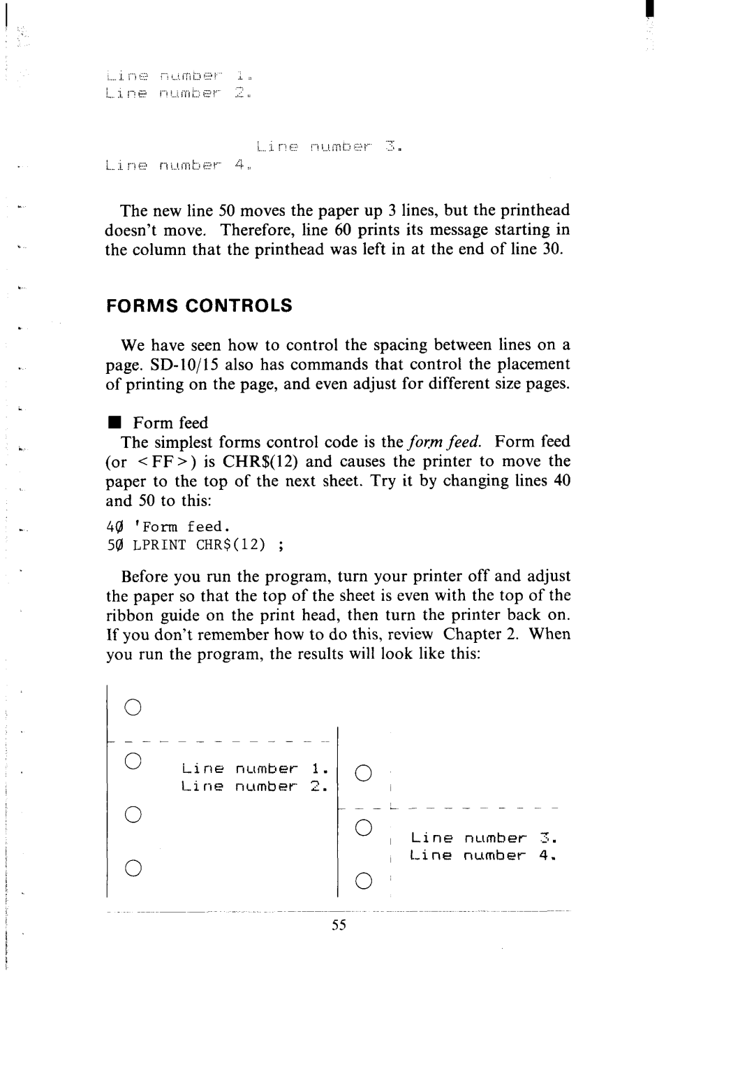 Star Micronics SB-15 user manual Forms Controls 