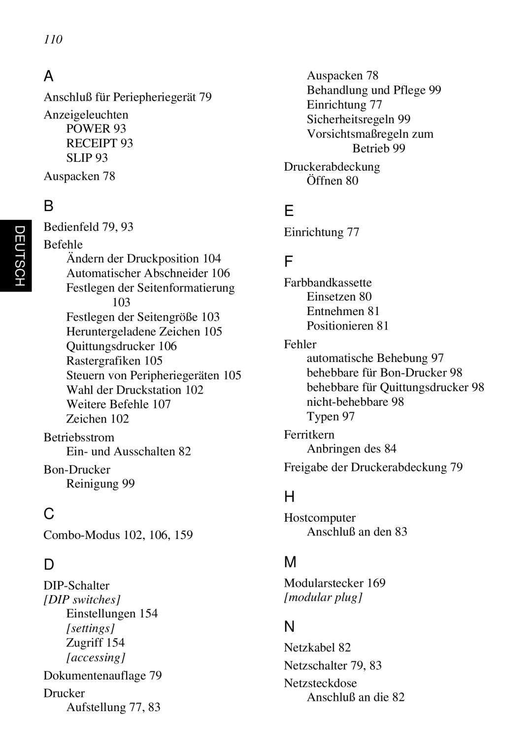 Star Micronics SCP700 user manual 110, Power Receipt Slip 