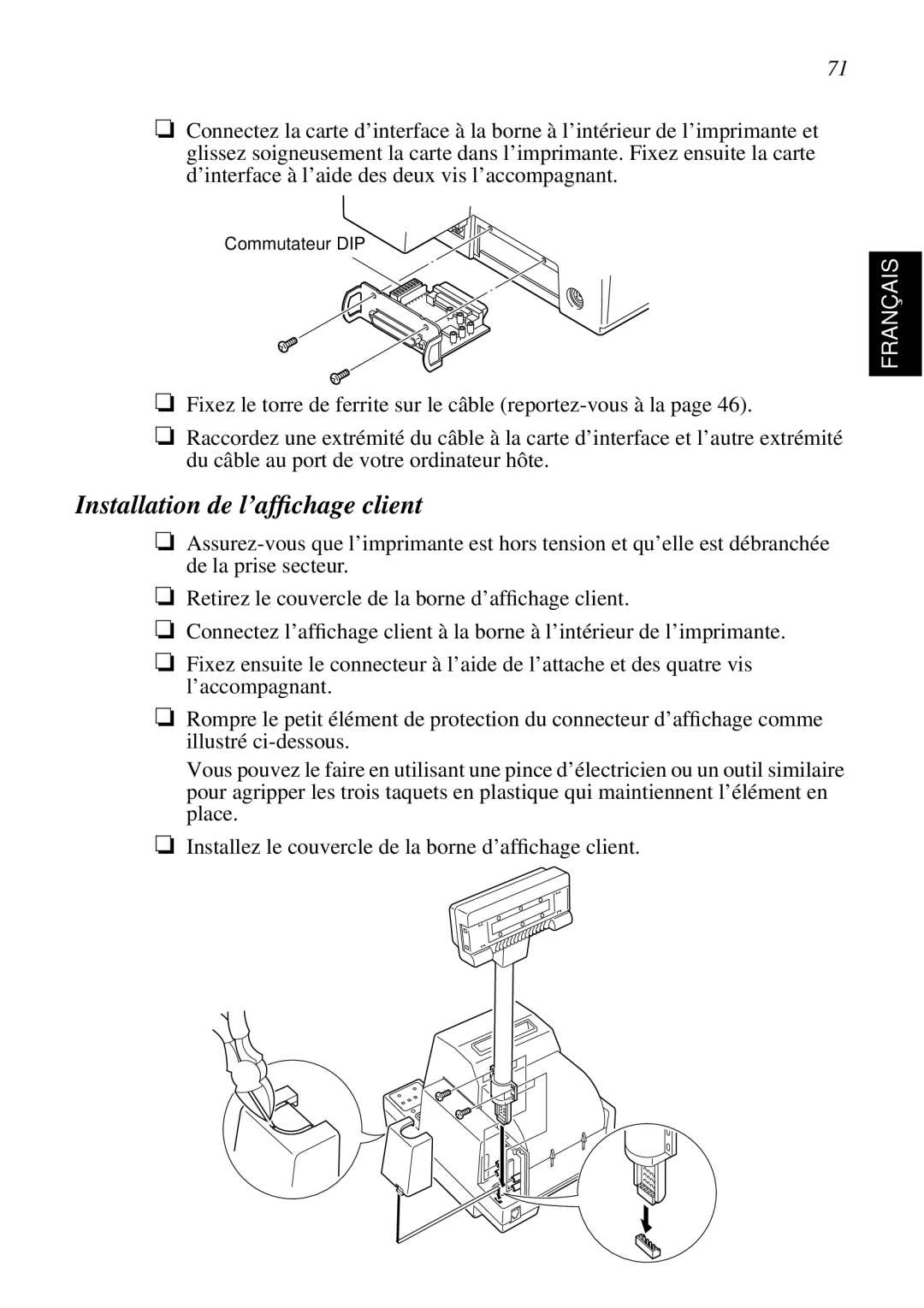 Star Micronics SCP700 user manual Français 