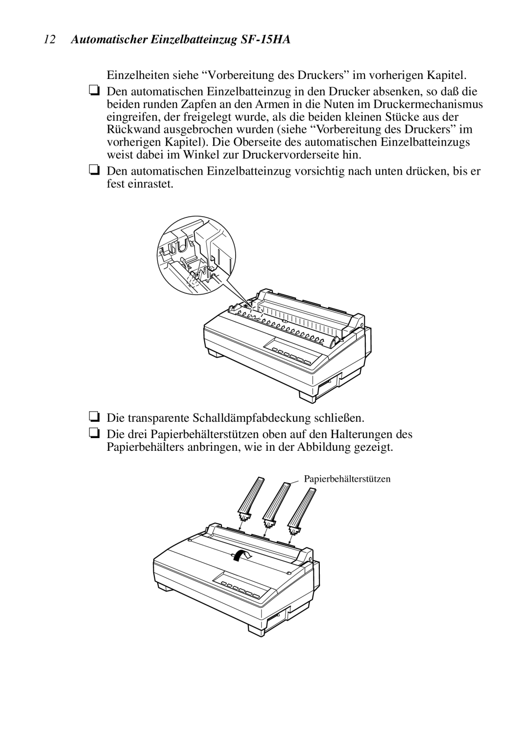 Star Micronics user manual Automatischer Einzelbatteinzug SF-15HA 