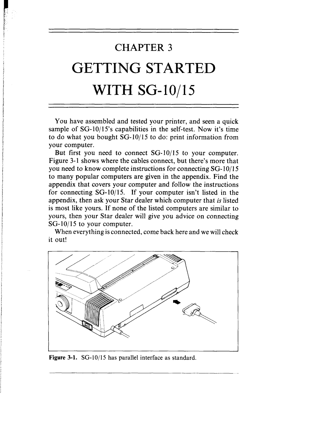 Star Micronics SG-10, SG-15 user manual Getting Started 