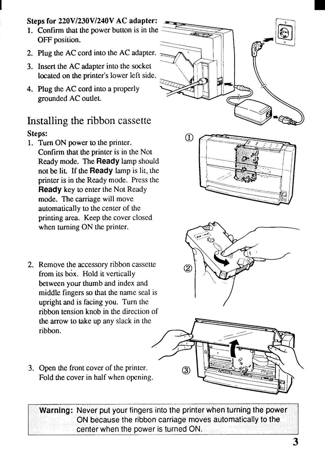 Star Micronics SJ-144MC user manual I ~e R f 