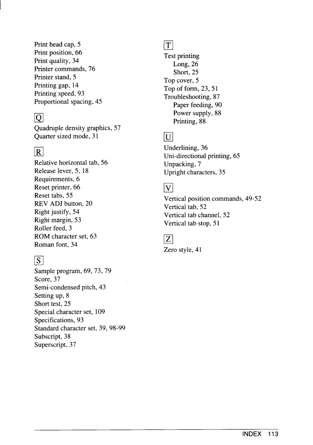 Star Micronics SJ-48 manual Top 