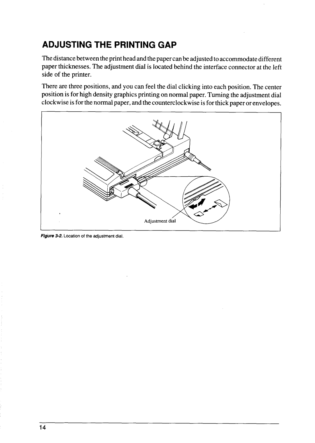 Star Micronics SJ-48 manual Adjusting the Printing GAP 