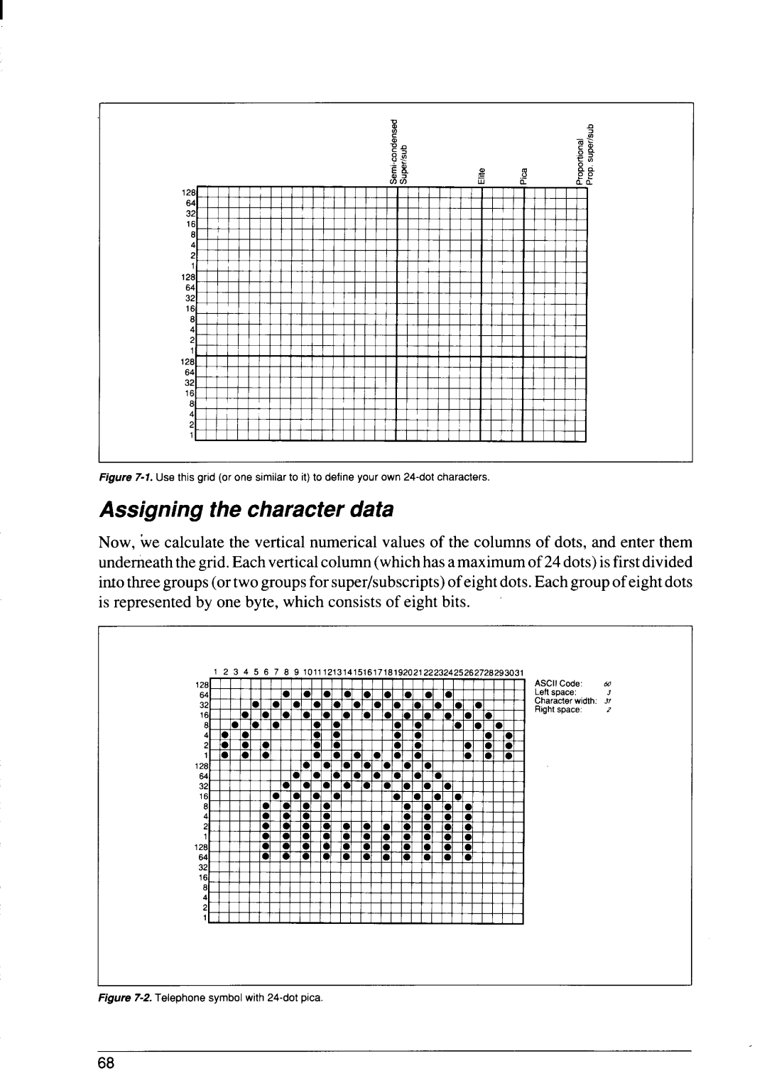 Star Micronics SJ-48 manual Assigning the character data 