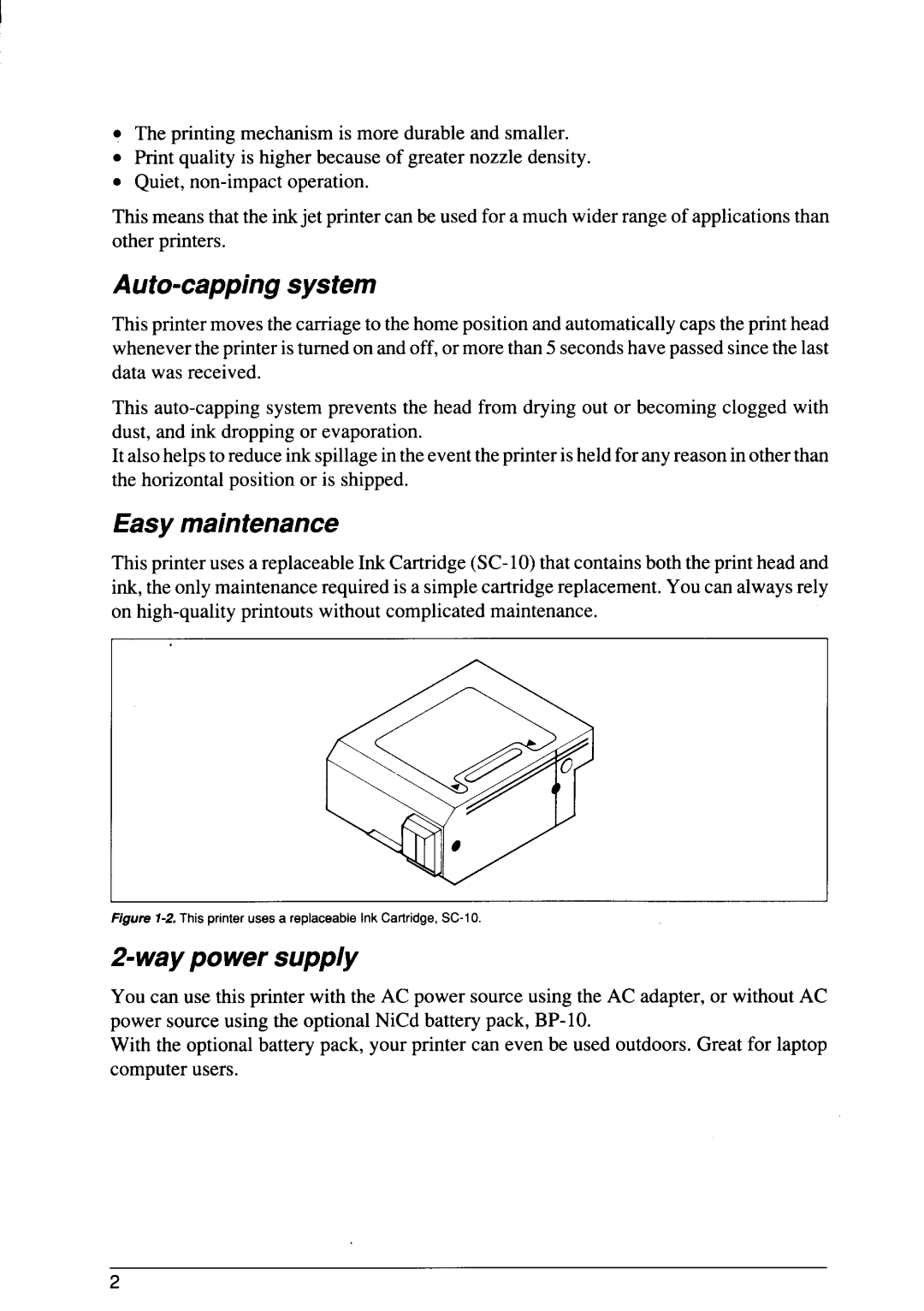 Star Micronics SJ-48 manual Auto-capping system, Easy maintenance, Way power supply 