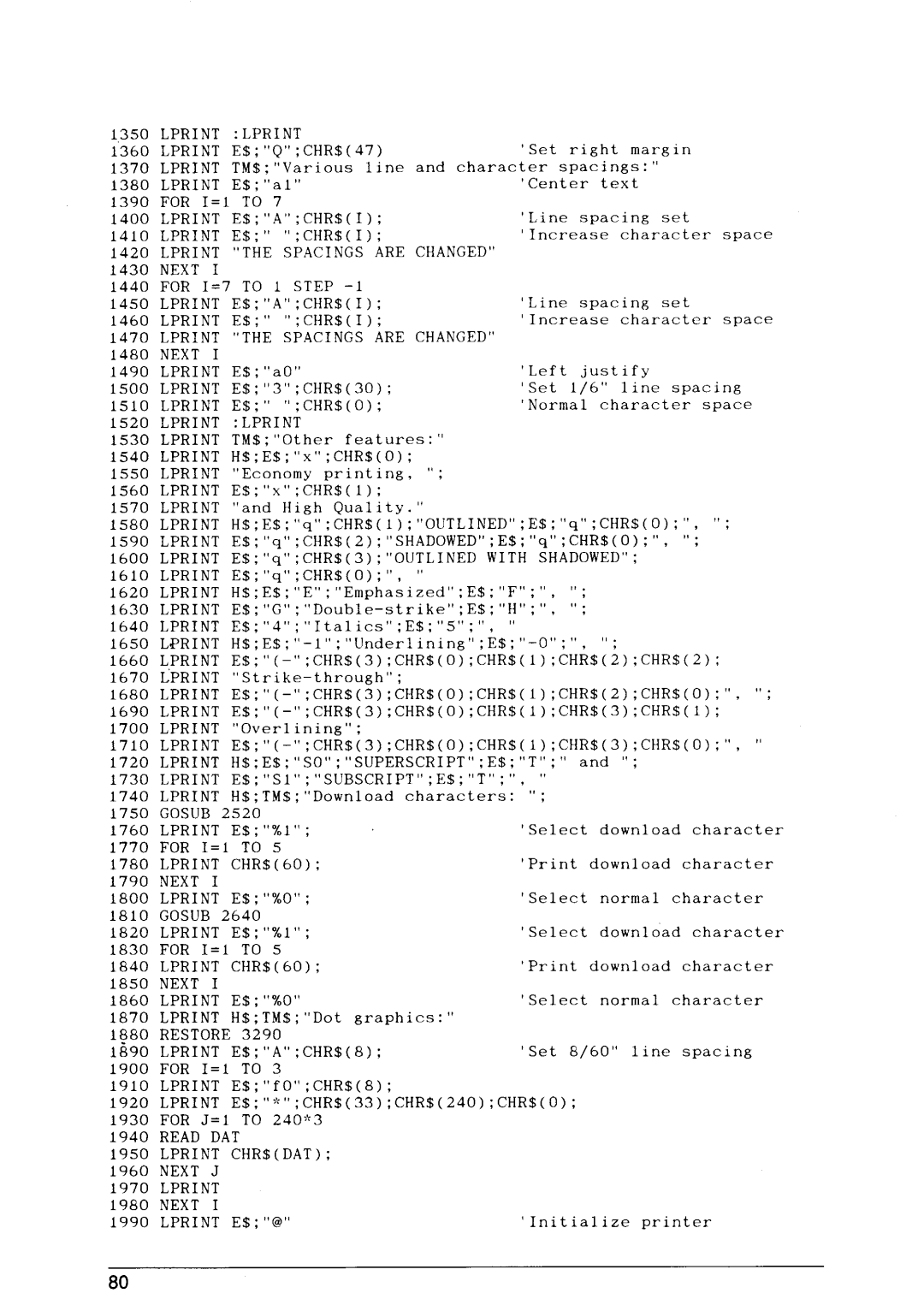 Star Micronics SJ-48 manual Lprint Lprint 