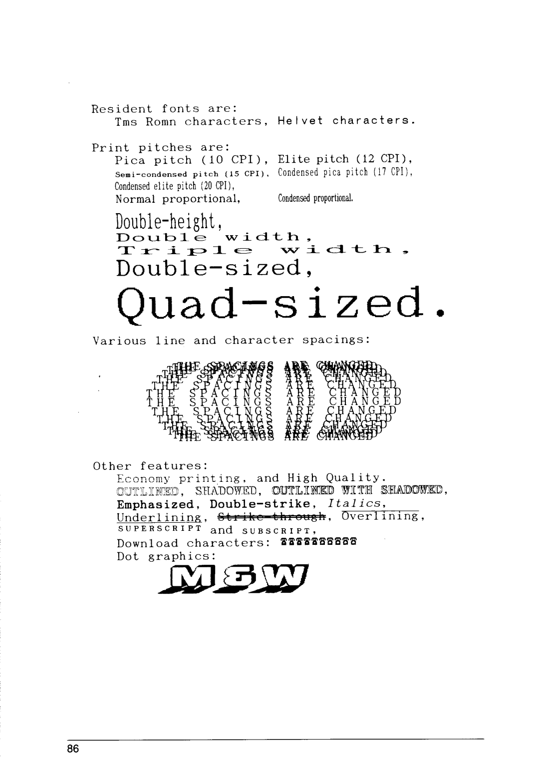 Star Micronics SJ-48 manual Quad-s ized 