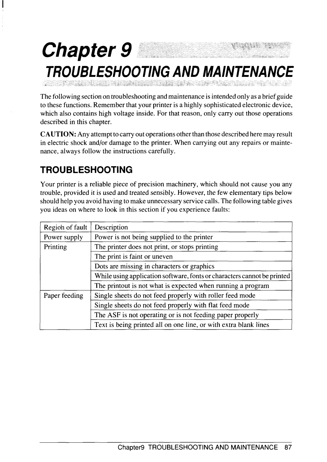 Star Micronics SJ-48 manual Ii’!’=~q’.’fii’~~ðL,,!,,‘‘.$‘~’~, Troubleshooting 