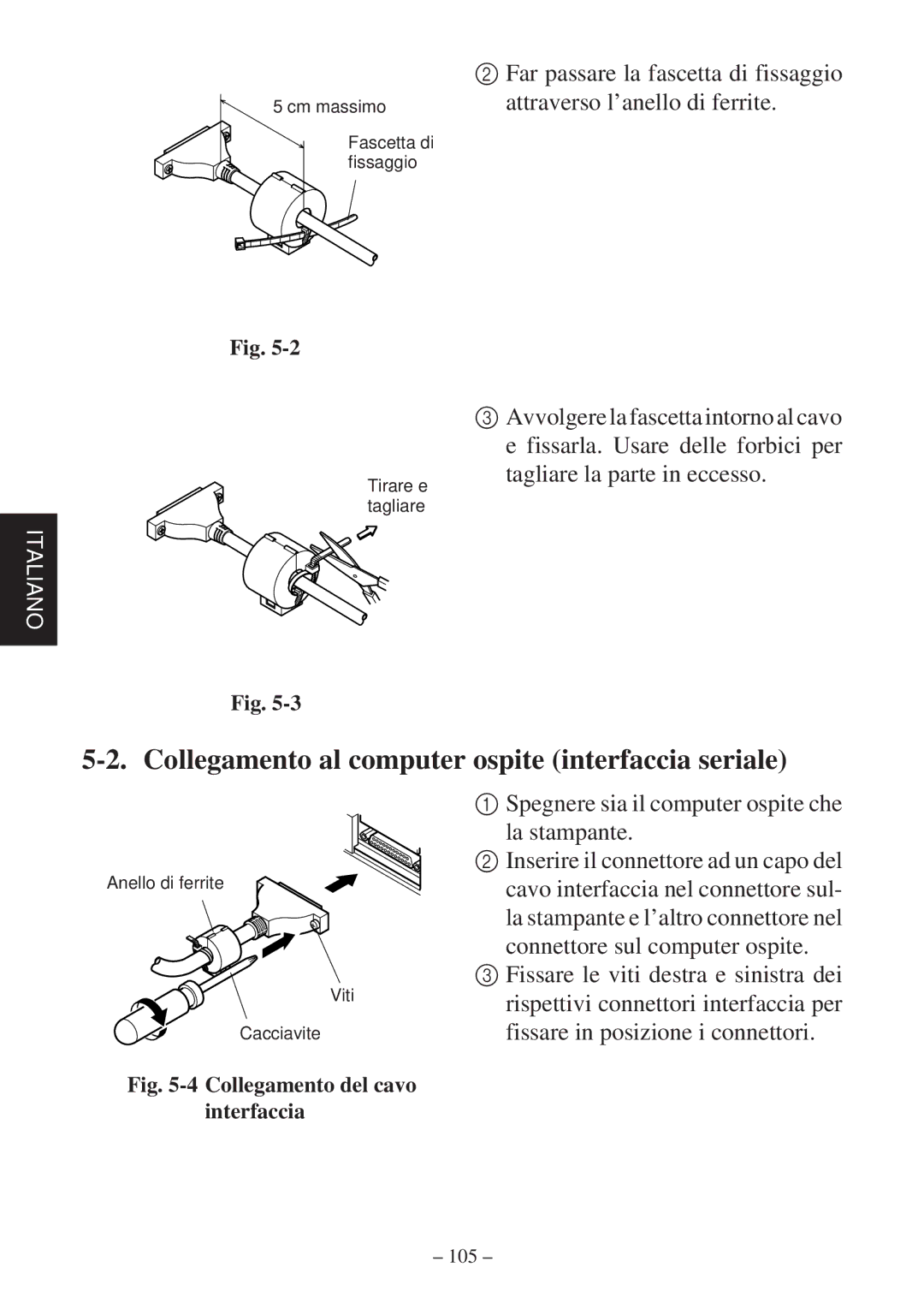 Star Micronics SP2000 Series user manual Collegamento al computer ospite interfaccia seriale 